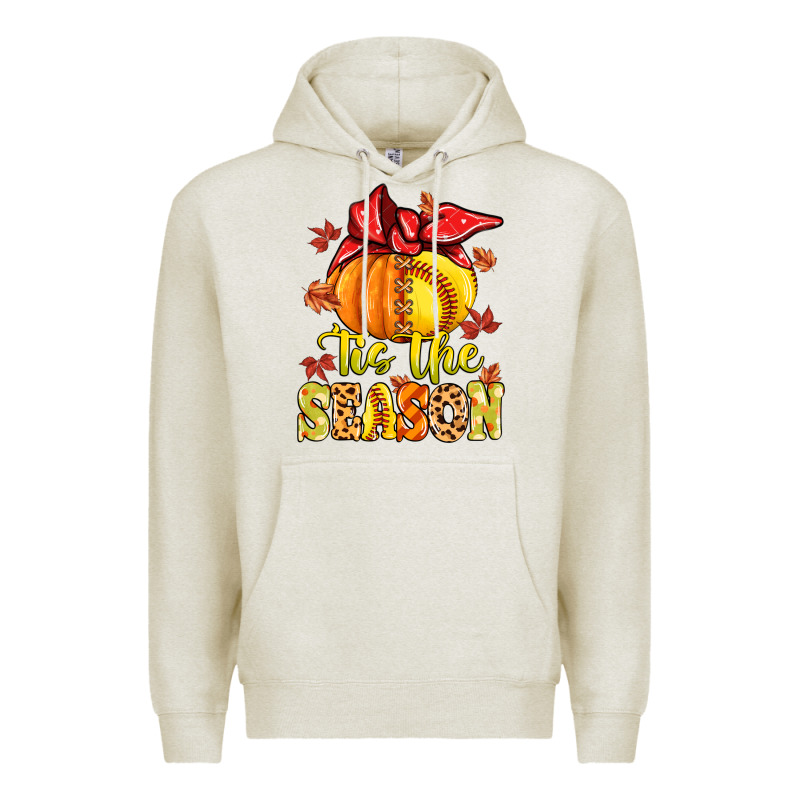 Tis The Season Fall Softball Premium Hoodie by MaliasSmallBusiness | Teevron