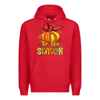 Red tis the season fall softball Premium Hoodie - MaliasSmallBusiness
