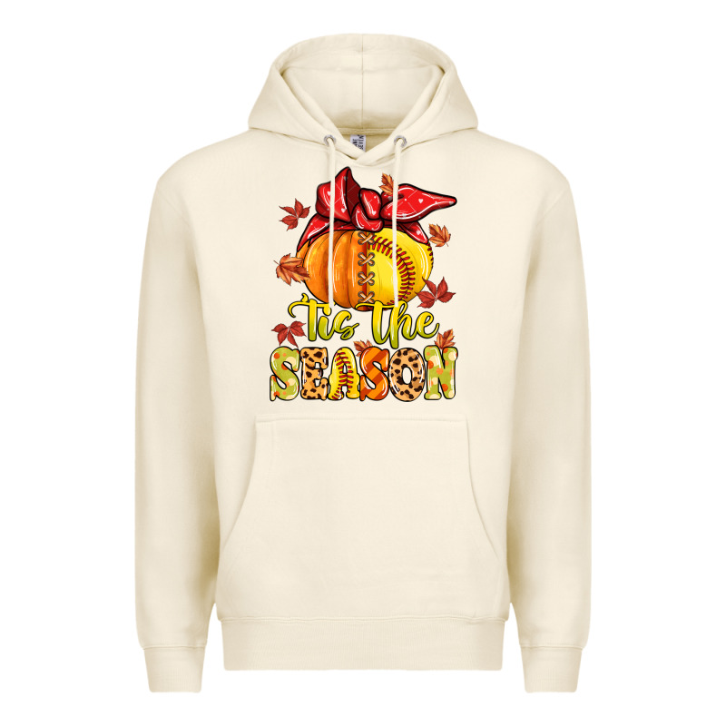Tis The Season Fall Softball Premium Hoodie by MaliasSmallBusiness | Teevron