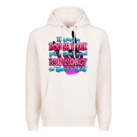 Pale Pink it was rough week but i didn't need bail money so Premium Hoodie - MaliasSmallBusiness