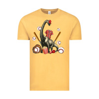 Vintage Mustard brachiosaurus with baseball Vintage Tee - Artiststas