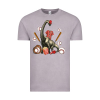 Vintage Zinc brachiosaurus with baseball Vintage Tee - Artiststas
