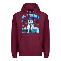 Burgundy i'm having a meltdown Premium Hoodie - MaliasSmallBusiness