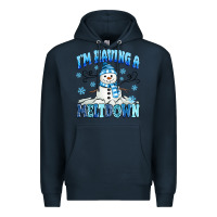 Navy i'm having a meltdown Premium Hoodie - MaliasSmallBusiness