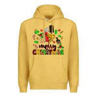 Antique Gold merry christmas hair Premium Hoodie - MaliasSmallBusiness