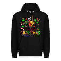 Black merry christmas hair Premium Hoodie - MaliasSmallBusiness