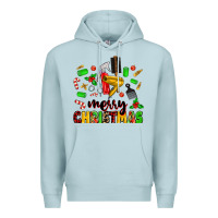 Blue Mist merry christmas hair Premium Hoodie - MaliasSmallBusiness