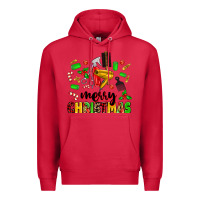 Cardinal merry christmas hair Premium Hoodie - MaliasSmallBusiness