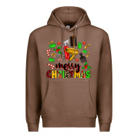 Chestnut merry christmas hair Premium Hoodie - MaliasSmallBusiness