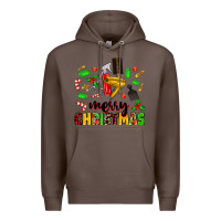 Coffee merry christmas hair Premium Hoodie - MaliasSmallBusiness