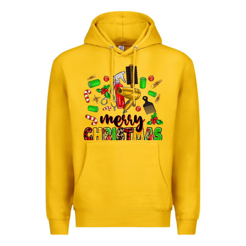 Merry Christmas Hair Premium Hoodie by MaliasSmallBusiness | Teevron