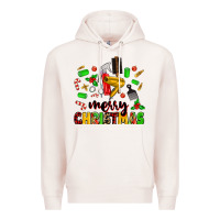 Pale Pink merry christmas hair Premium Hoodie - MaliasSmallBusiness