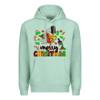 Seafoam merry christmas hair Premium Hoodie - MaliasSmallBusiness