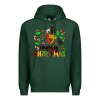 Sports Green merry christmas hair Premium Hoodie - MaliasSmallBusiness