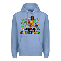 Colony Blue merry christmas hair Premium Hoodie - MaliasSmallBusiness