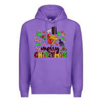 Purple merry christmas hair Premium Hoodie - MaliasSmallBusiness