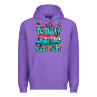 Purple I can totally make that with truck Premium Hoodie - MaliasSmallBusiness