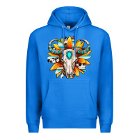 True Royal Western bull skull sunflower Premium Hoodie - MaliasSmallBusiness