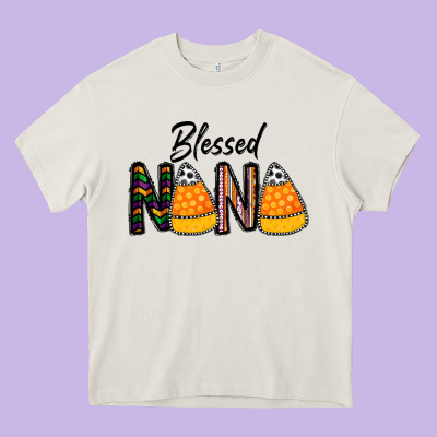 Blessed Nana Heavy Core Tee Designed By Cowhidedigitalart