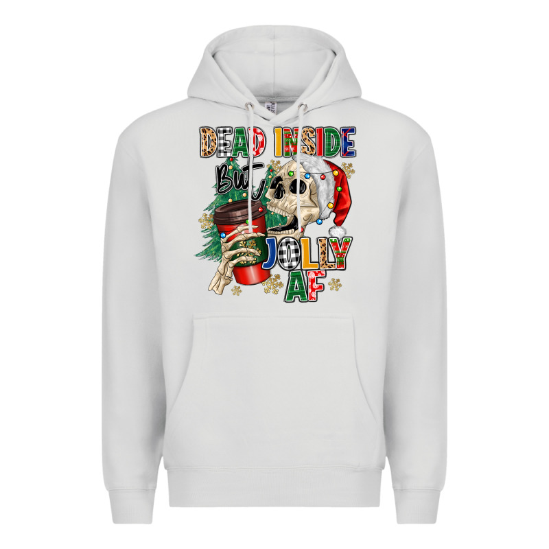 Dead Inside But Jolly As Fuck Premium Hoodie by MaliasSmallBusiness | Teevron