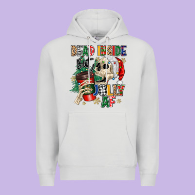 Premium Hoodie dead inside but jolly as fuck