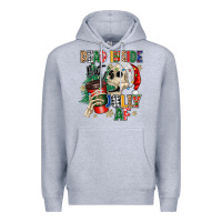Heather Grey dead inside but jolly as fuck Premium Hoodie - MaliasSmallBusiness