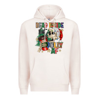Pale Pink dead inside but jolly as fuck Premium Hoodie - MaliasSmallBusiness