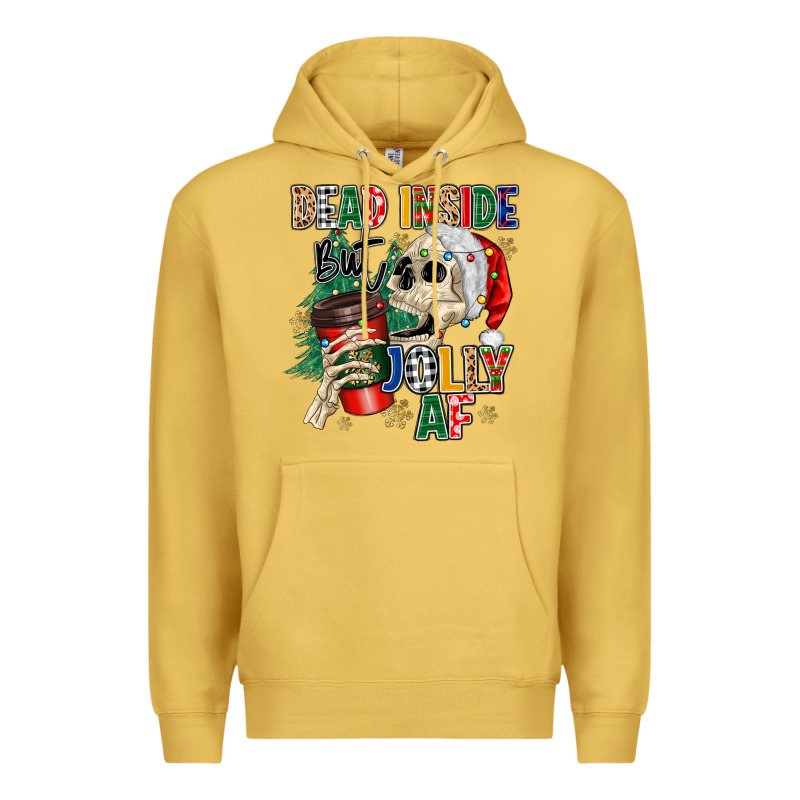 Dead Inside But Jolly As Fuck Premium Hoodie by MaliasSmallBusiness | Teevron