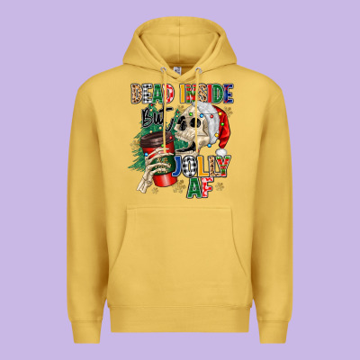 Premium Hoodie dead inside but jolly as fuck