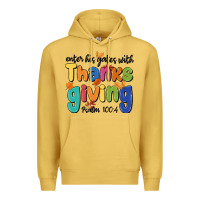 Enter His Gates With Thanksgiving Psalm 100 4 Premium Hoodie | Teevron