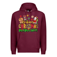 Burgundy baking christmas memories Premium Hoodie - MaliasSmallBusiness