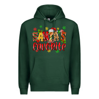 Sports Green santa's favorite Premium Hoodie - MaliasSmallBusiness