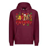 Burgundy santa's favorite Premium Hoodie - MaliasSmallBusiness