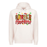 Pale Pink santa's favorite Premium Hoodie - MaliasSmallBusiness