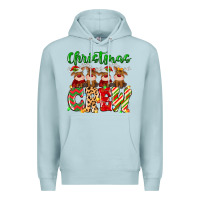 Blue Mist christmas crew  deer Premium Hoodie - MaliasSmallBusiness