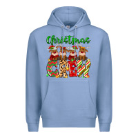 Colony Blue christmas crew  deer Premium Hoodie - MaliasSmallBusiness