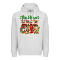 Dove Grey christmas crew  deer Premium Hoodie - MaliasSmallBusiness