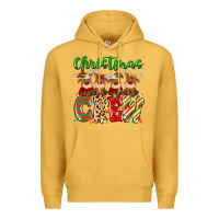 Mustard christmas crew  deer Premium Hoodie - MaliasSmallBusiness