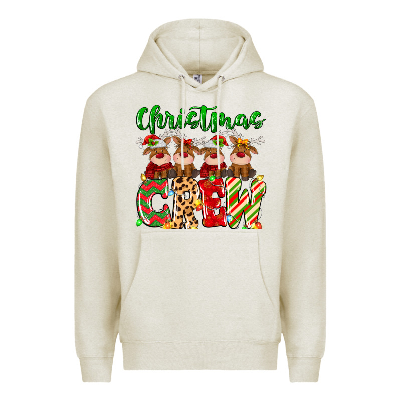 Christmas Crew  Deer Premium Hoodie by MaliasSmallBusiness | Teevron