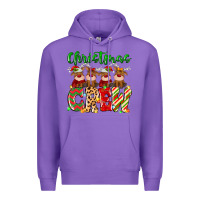 Purple christmas crew  deer Premium Hoodie - MaliasSmallBusiness