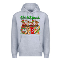 Heather Grey christmas crew  deer Premium Hoodie - MaliasSmallBusiness