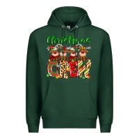 Sports Green christmas crew  deer Premium Hoodie - MaliasSmallBusiness