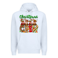 White christmas crew  deer Premium Hoodie - MaliasSmallBusiness