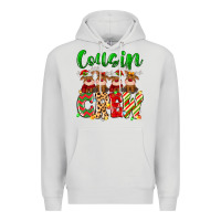 Dove Grey cousin crew christmas deer Premium Hoodie - MaliasSmallBusiness