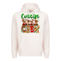 Pale Pink cousin crew christmas deer Premium Hoodie - MaliasSmallBusiness
