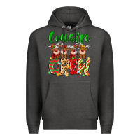 Charcoal Heather cousin crew christmas deer Premium Hoodie - MaliasSmallBusiness