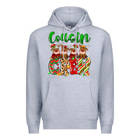 Heather Grey cousin crew christmas deer Premium Hoodie - MaliasSmallBusiness