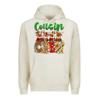 Oatmeal Heather cousin crew christmas deer Premium Hoodie - MaliasSmallBusiness