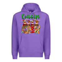 Purple cousin crew christmas deer Premium Hoodie - MaliasSmallBusiness