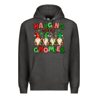 Charcoal Heather hanging with my gnomies Premium Hoodie - MaliasSmallBusiness
